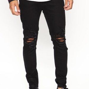 Icon Skinny Jean - Black mens asian size 34W